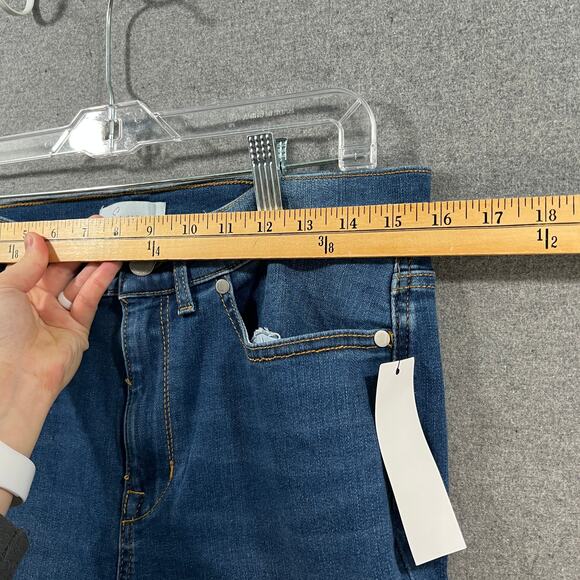 Encore by Idina Menzel Regular High Waisted Crop Jeans Indigo Medium Wash 10 - Picture 8 of 13